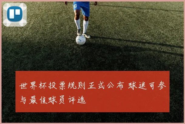 世界杯投票规则正式公布 球迷可参与最佳球员评选