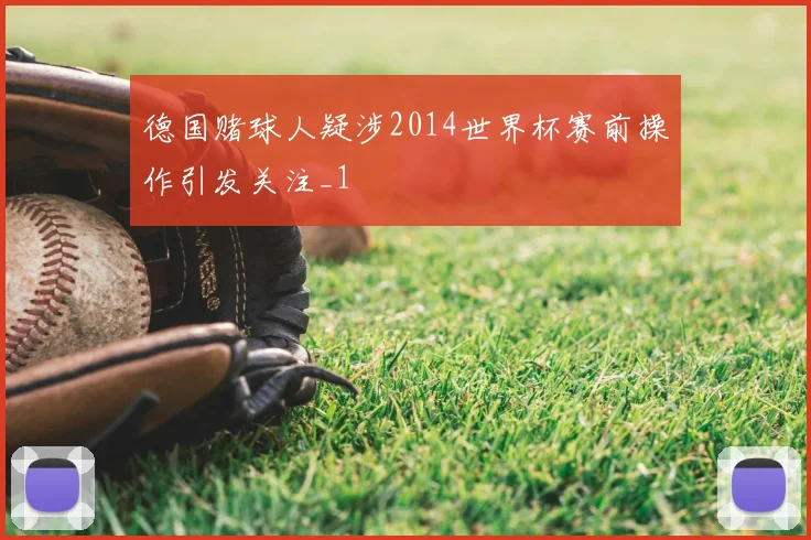 德国赌球人疑涉2014世界杯赛前操作引发关注_1